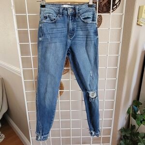 KanCan raw hem skinny